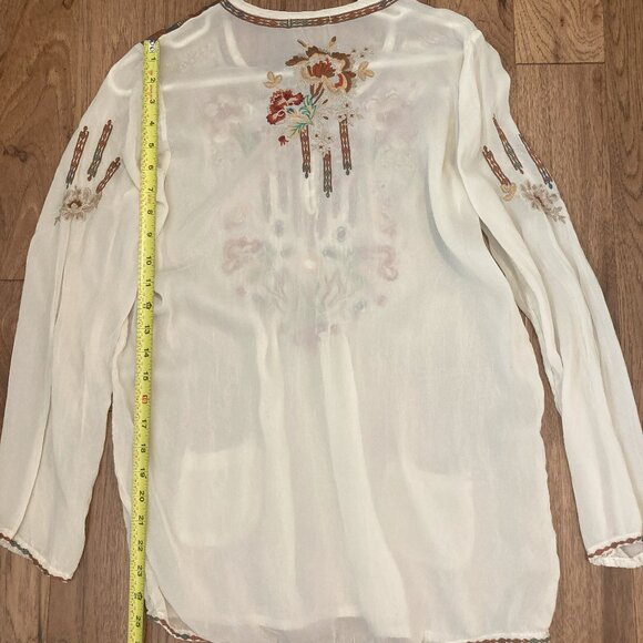 Johnny Was Women's Floral Sheet Embroidered Tunic Small - Picture 5 of 5